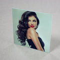 TOPJLH USA Popular 2024 New Design Sublimation square Transparency clear Glass Photo Frame for Desk Decoration Sublimation Blank