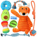 Eco-Friendly Ball and More Rope Dog Chew Toys with Squeaky Design 9 Pack Luxury Puppy Toys for Teething Small Dogs
