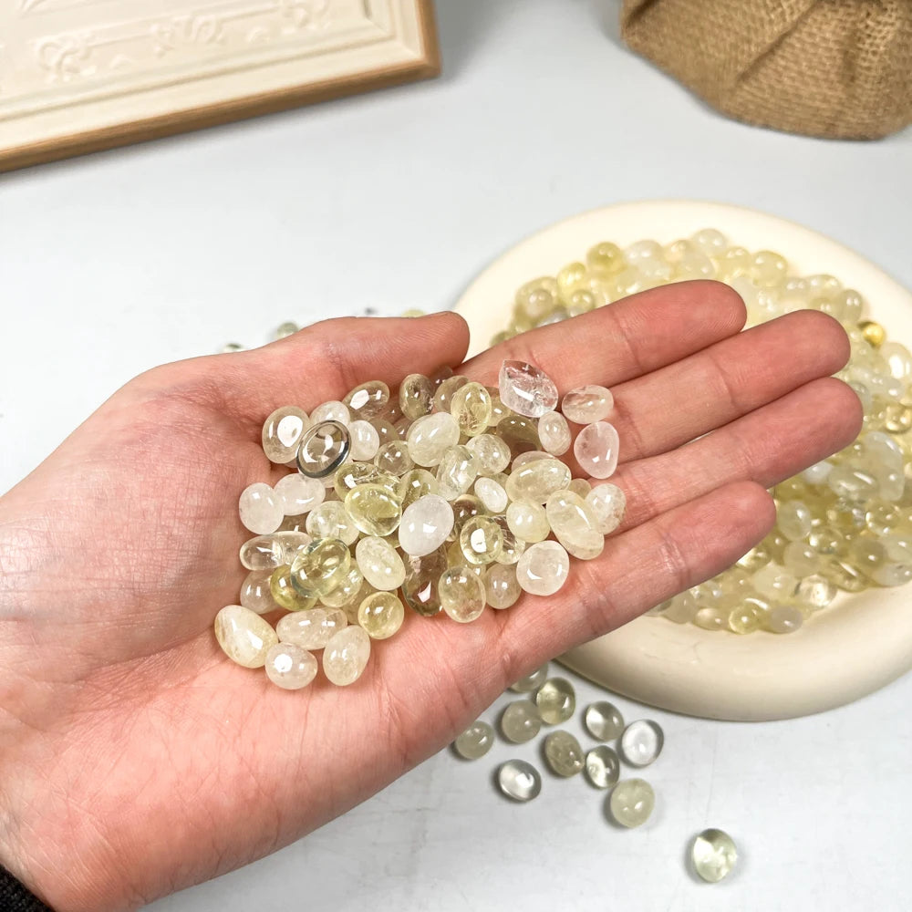 Polished Citrine Quartz Tumbled Stone Wholesale Natural Citrine Gravel Chips Healing Crystal Stone Chips