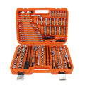 216 Pcs Auto Repair Hand Tool Kit Socket Wrench Set with Ratchet Extension Bars and Universal Joint for DIY Car Motorcycle