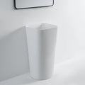 High Standard Modern Pedestal Basin Large Size Ceramic Bathroom Sink for Hotel & Villa Use