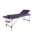 SW 3 Section Aluminum Metal Purple Massage Tables&beds Beauty  Bed Set Folding Table Facial Portable Massage Bed