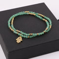 New Design 3mm Small Gemstone Lapis Lazuli Rose Quartz Stainless Steel Custom Logo Stretch Bracelet for Women Jewelry