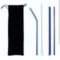 Wholesale Food Grade Approved  Steel Straws Drinking Straws Reusable Metal Bar Accessories Drinking Tool All-season 1pc