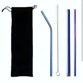 Wholesale Food Grade Approved Steel Straws Drinking Straws Reusable Metal Bar Accessories Drinking Tool All-season 1pc