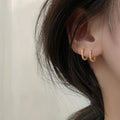 Minimalism Jewellery S925 Sterling Silver Small Tiny Hoops Huggies Earrings Women