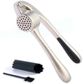 New Product Ideas 2024  Premium Garlic Press Garlic Mincer Set of 3 With Silicone Roller Peeler & Cleaning Brush