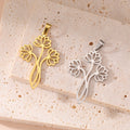 Wholesale Minimal Stainless Steel Lotus Charms Pendant DIY Stainless Steel Necklace Earrings Bracelets Accessories Charms