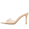 Clear PVC Ladies Heeled Sandals Women Pointy Heels High Heel Mules Transparent Shoes