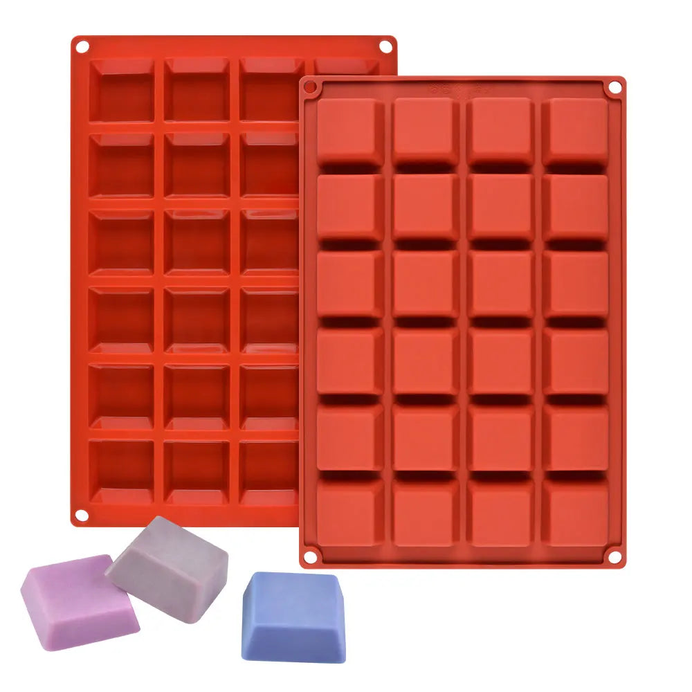 Wholesale 24 Cavities Square Silicone Mold Baking Mold NonStick Candy Gummy Mould Cake Baking Tool Moldes Para Chocolate