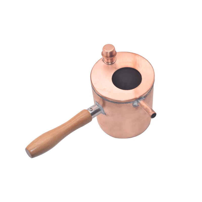 New GREENVIVE Red Copper Bee Wax Melting Pot with Wooden Handle for Bee Farm Use 5 Year Warranty