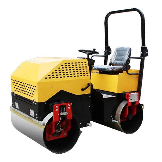 Double Drum Vibratory Road Rollersoil Compaction Machine Ride on Vibratory 1ton Road Roller Machine