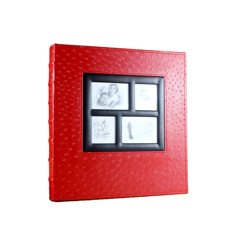 PU Leather Cover Large Capacity 4*6 Inches Photo Album 500 Photos Card & Note Holder