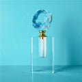 Travel Size Transparent Crystal Square Perfume Bottles Unique Agate Gemstone Empty Oil Bottles