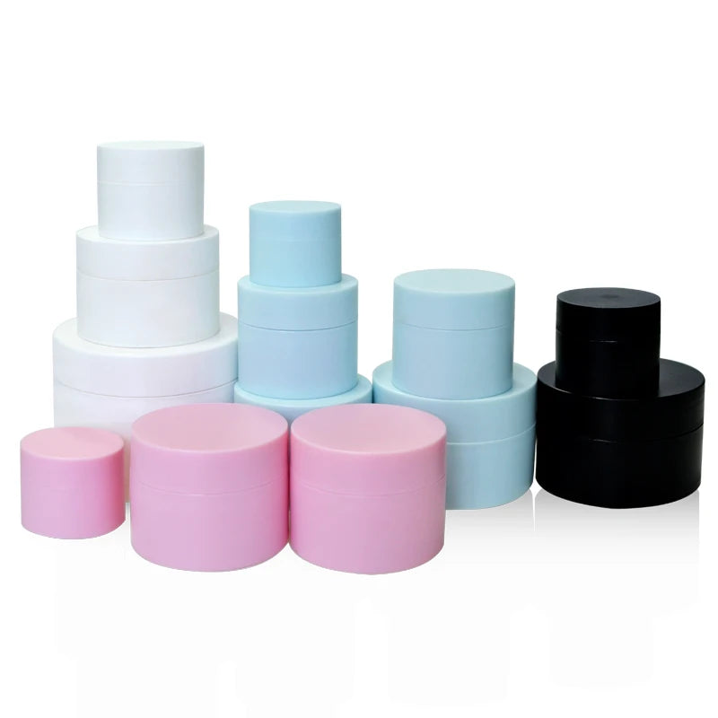 Empty Double Wall  5g 10g 15g 30g 50g 80g 100g 120g  pink Yellow Green Black White  pp Plastic Cream Jar