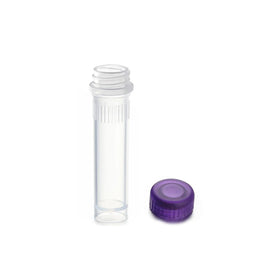 JSBIO Sterile 1.8ml/2ml PP for Micro Cryogenic Vials with Purple Screw Caps USP Class-6 for Laboratory & Hospital Use