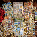 2 Stickers Per Pack Famous Paintings museum Series Famous Paintings European Frame Vintage Aquascape Decoration