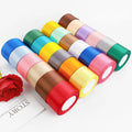 Wholesale High Tenacity 2 Inch Gift Flower Packaging Factory Mixed Colors 100% Polyester Satin Ribbon for Packing Decorative