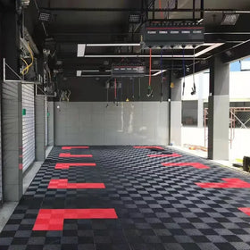 High Quality Flexible PVC Garage Floor Tiles Interlocking PP Vinyl Flooring Luxury Vinyl Tile for Car Parking Workshop Car Wash