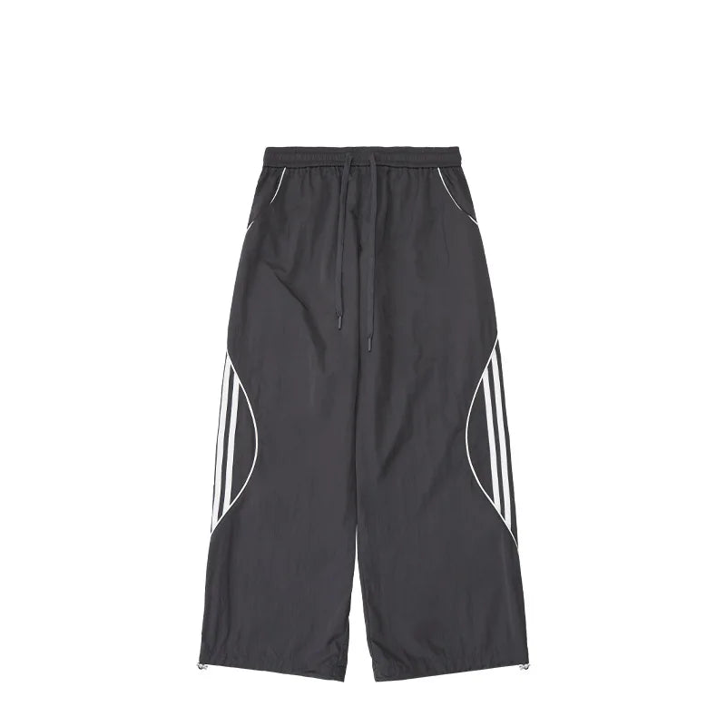 2023 Nylon Plus Size Men's Pants Side Stripes Custom Cargo Pants Men Grey Pants for Men