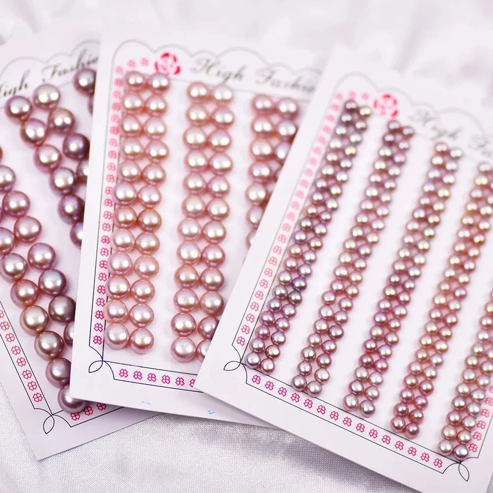 Cultured Freshwater Loose Pearls Real Natural Hole Half Drilled Zhuji Wholesale Button Fresh Water Pearls