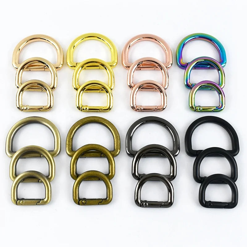 MeeTee XP047 19mm Luggage Strap Hardware Bag Strap Connective Spring D Ring Buckle Zinc Alloy Snap Ring Chain Lock Hook