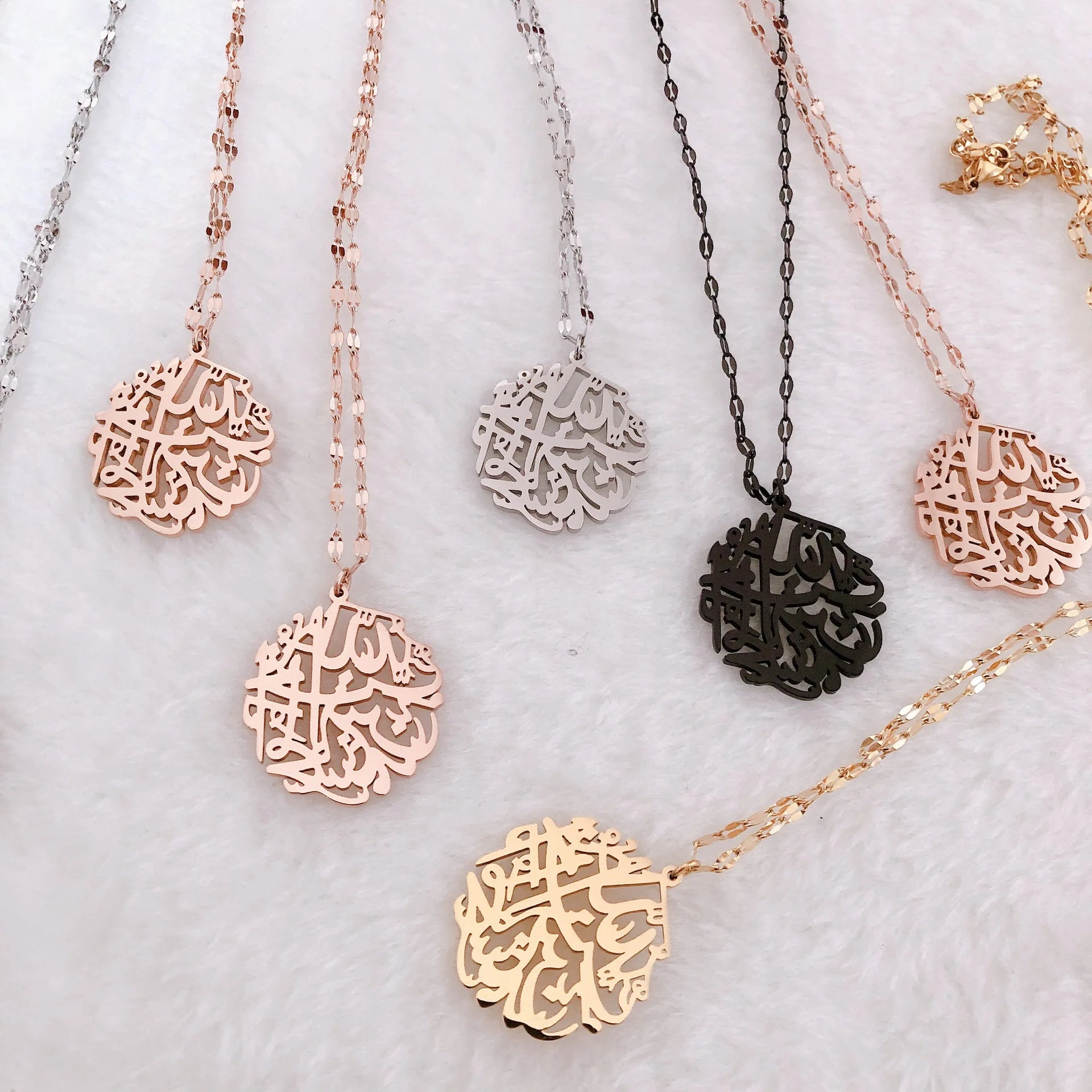 Inspire Jewelry Custom Jewelry Letter Necklace Personalized Arabic Calligraphy Name Necklace Hot Sale Stainless Steel Necklace