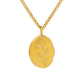 French Jewelry Fashionable Necklace Oval Rose Pendant Necklace