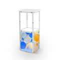 Trade Show LED Light 4-Layer Folding Twist Tower Rack for Showcase Eco-Friendly Shop Exhibition Display Counter for Advertising
