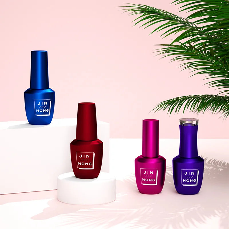16ml Fancy Round UV Gel Polish Bottle Wholesale Luxury Nail Art Oil Container Top Coat Packaging