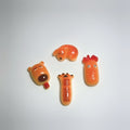 100Pcs Mixed Styles Breakfast Themed Resin Cabochons Kawaii Cartoon Animal Bread Cookies No Hole Beads for DIY Jewelry Making