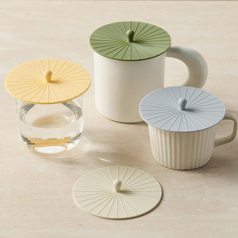 Food Grade Silicone Cup Covers Multicolored Lids for Mugs Cups Tea Reusable Flexible Mug Covers to Keep Drink Warm or Cold