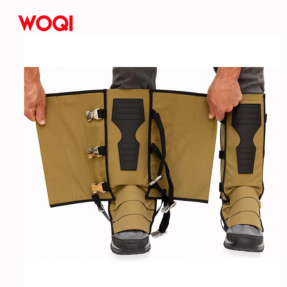 WOQI Breathable Waterproof Anti-Slip Leg Gaiters to Use Outdoor Snow Leg Gaiter