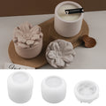 Gypsum Cement Aromatherapy Candle Cup Silicone Mold Suitable for Flower Storage Jar with Lid Silicone Mold Home Decoration