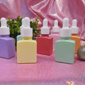 Macaron Color  Lash Primer Serum Lash Glue Super Bonder Empty square  Bottle Can Custom logo
