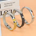 DAIHE PVC Stainless Steel Bracelet DIY Curved Couple Bracelet Unfade Fashion Men and Women Luxury Engraved Bracelet