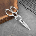 Classic Heavy Duty Stainless Steel Kitchen Shear Smithing Bone Scissor High Functionality for Chicken Bottle Opener Walnut