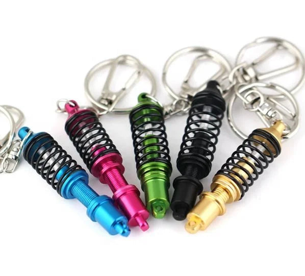 Coilover Keychains Auto Part Model Automotive Accessories Shock Absorber Keychain Keyring