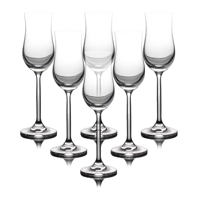 100ml Free-lead Crystal Cold Cut Glass Process 1oz Shot Glass IDELITA Shot Glasses Color Box Set with 6 Cups
