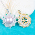Pe01963 DIY 9-12mm Natural Freshwater Pearl Pendant Accessory 925 Sterling Silver Engagement Jewelry Necklace for Women