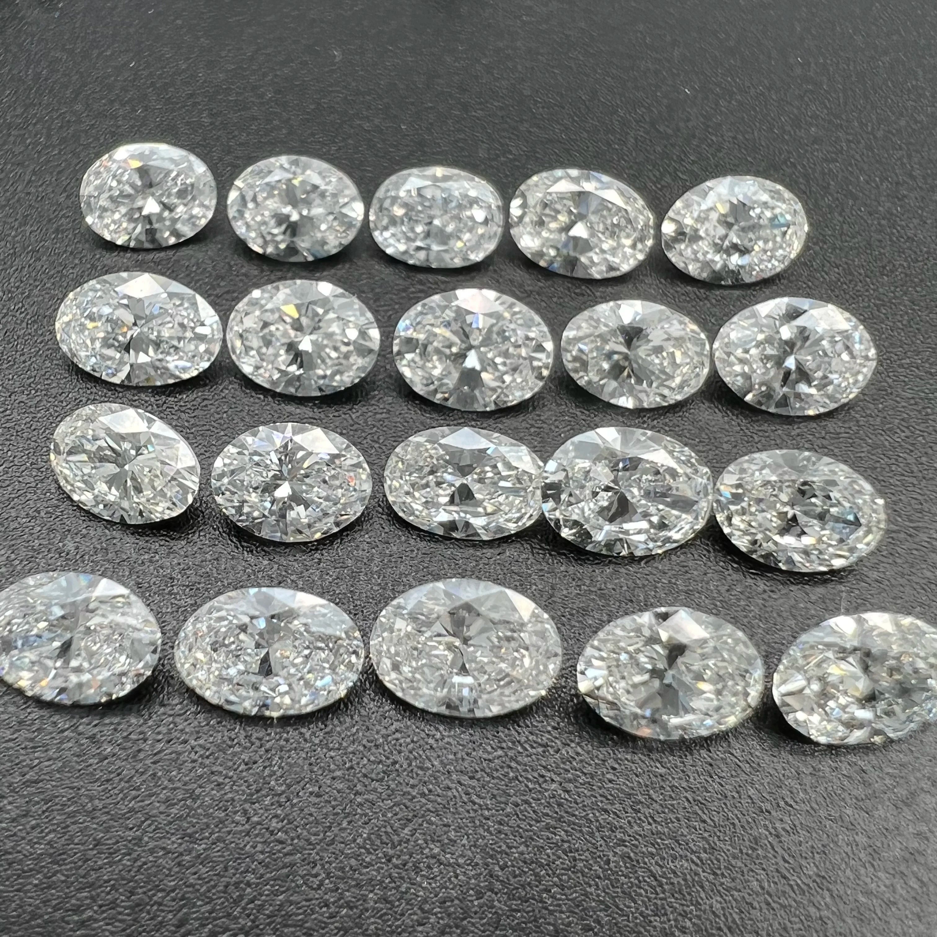 Oval Shape 3x2mm - 8x6mm DEF VS CVD Diamond / HPHT Lab Synthetic Diamond Loose Gemstone for Jewelry  Lab Grown Diamond