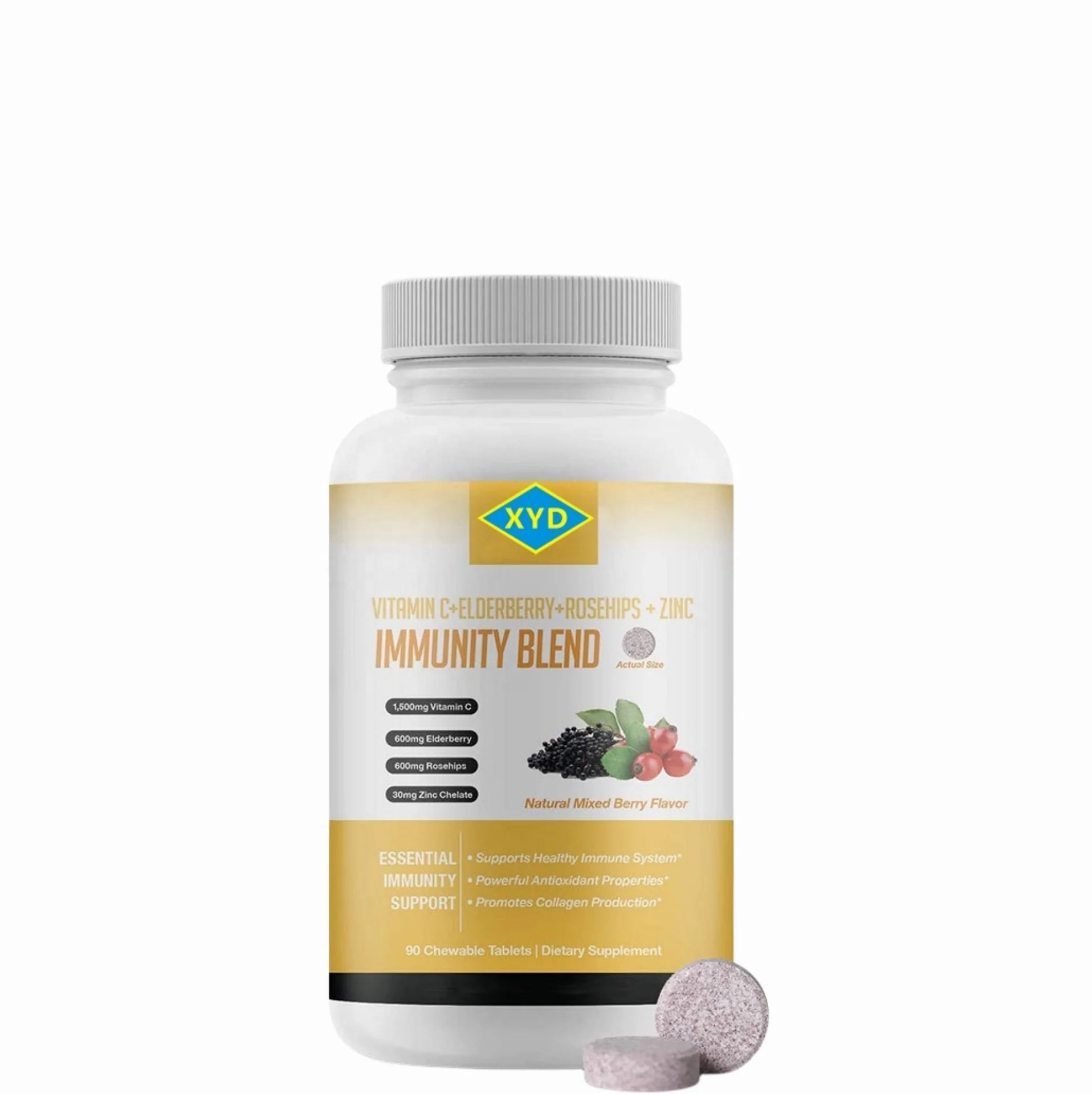 OEM Private Label Supplier High Content Vitamin C Tablets Chewable Whitening Skin Care Vitamin Supplement Vitamin C Tablets