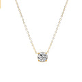 High End Luxury Stainless Steel 18k Gold Plated Waterproof Necklace Tarnish Free Round Heart Zircon Pendant Necklaces YF4086