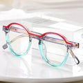 Retro Glasses Thick Insert Legs Pc Anti Blue Light Frame Designer Optical Glasses Round Optical Frame for Glasses 2024