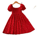 Girls' Dress Summer New Children's Skirt Short Sleeve Princess Skirt Children's Clothing Wholesale