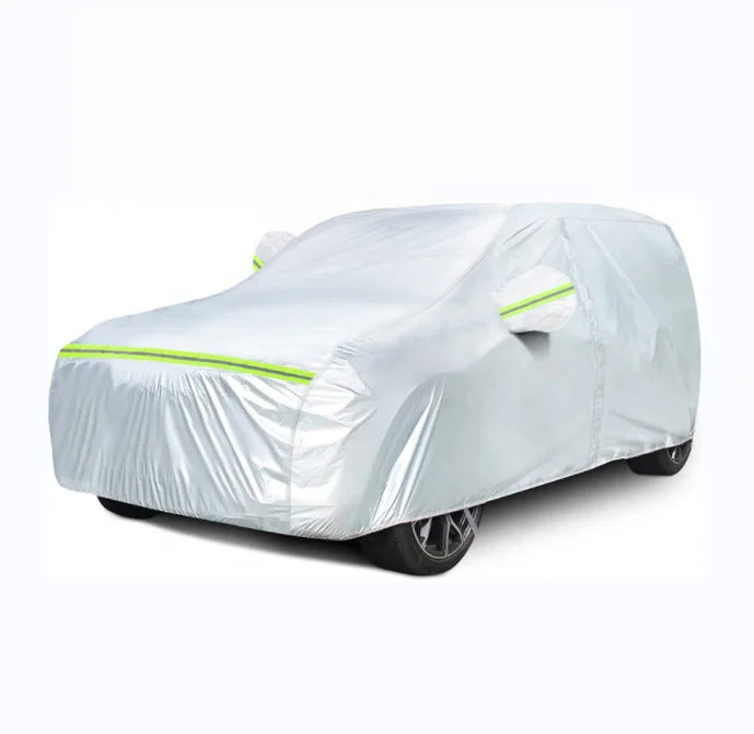 Woqi All Weather Universal Fit Waterproof Sun Shade PEVA Cotton SUV Car Cover for Outdoor With Reflective