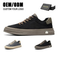 2024 Men's Fashion Sneakers Breathable Casual Lace up Black Walking Shoes Custom Logo