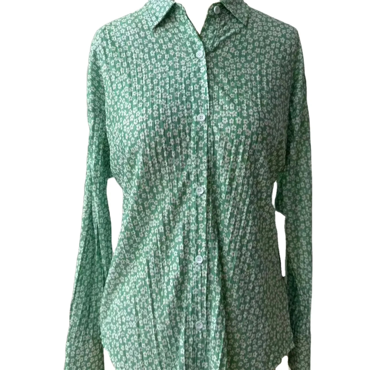 Women's Customizable Floral Printed Long Sleeve Blouse Embroidered Vintage Regular Chiffon Spring Summer Autumn Formal Daily