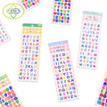 Cute Die Cut Letter Alphabet PVC Sticker Sheet Waterproof & Strong Adhesive 80x80mm for Decoration