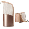 Wholesale Portable Makeup Brush Holder Cosmetic Organizer Bag Waterproof Stand-up Makeup Brush Pouch for Artist Makeup Brush Bag